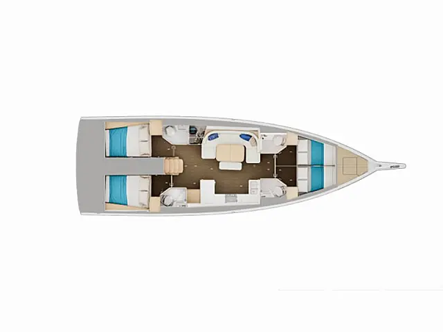 Sun Odyssey 455 - [Layout image]