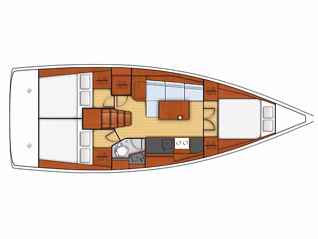 Oceanis 38.1 - [Layout image]