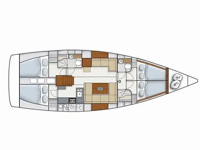 Hanse 445 - 4 cabin - [Layout image]