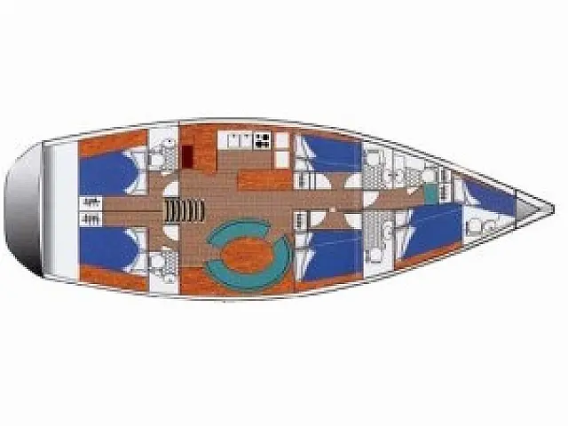 Ocean Star 58.4- 6 cabins - [Layout image]