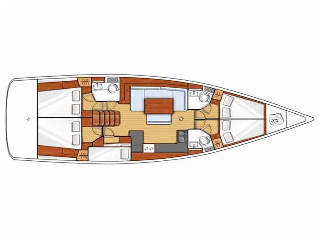 Oceanis 48 (5 cab.) - [Layout image]