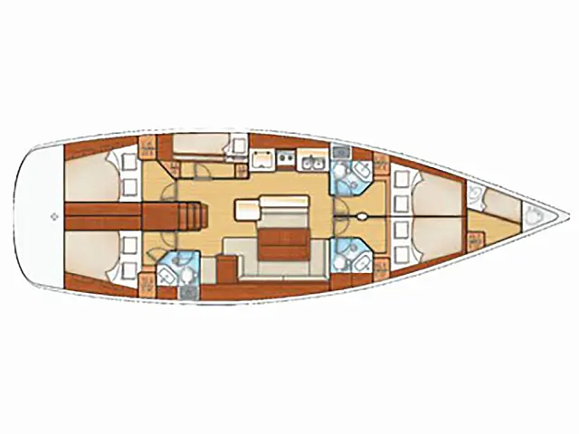 Oceanis 50 (6 cab.) - [Layout image]