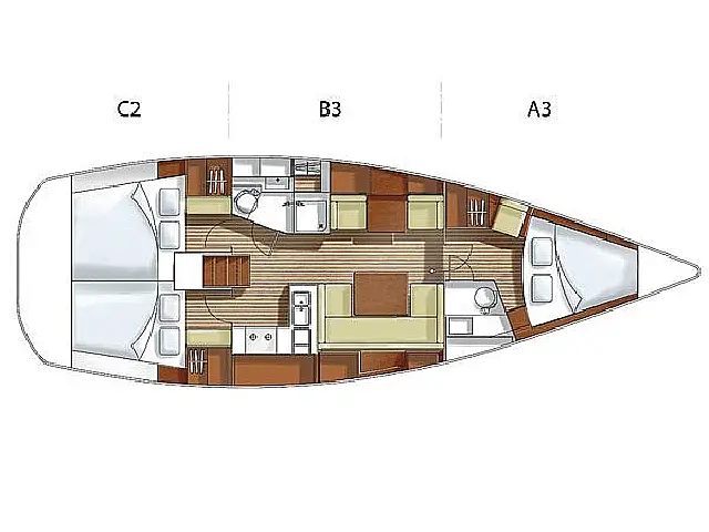 Hanse 400. - [Layout image]