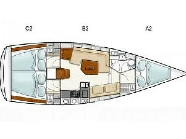 Hanse 385 - [Layout image]