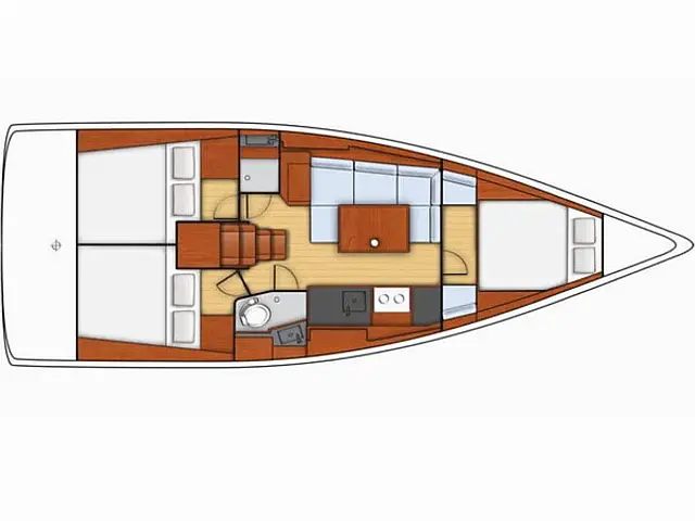 Oceanis 38 - [Layout image]