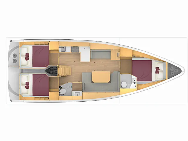 Bavaria C42 - [Layout image]