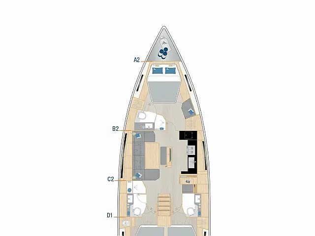 Hanse 460 - [Layout image]