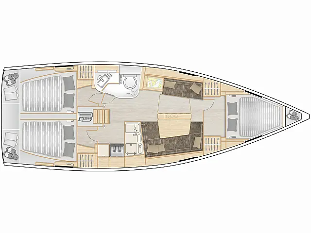 Hanse 388 - [Layout image]