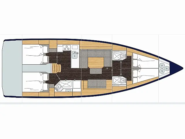 Bavaria C45 Holiday - [Layout image]